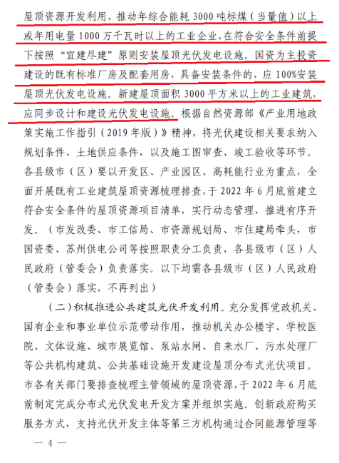蘇州：國企廠房100%安裝分布式光伏！