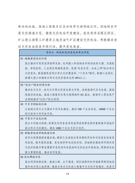 發(fā)改委、能源局等九部委聯(lián)合印發(fā)發(fā)布“十四五”可再生能源規(guī)劃！