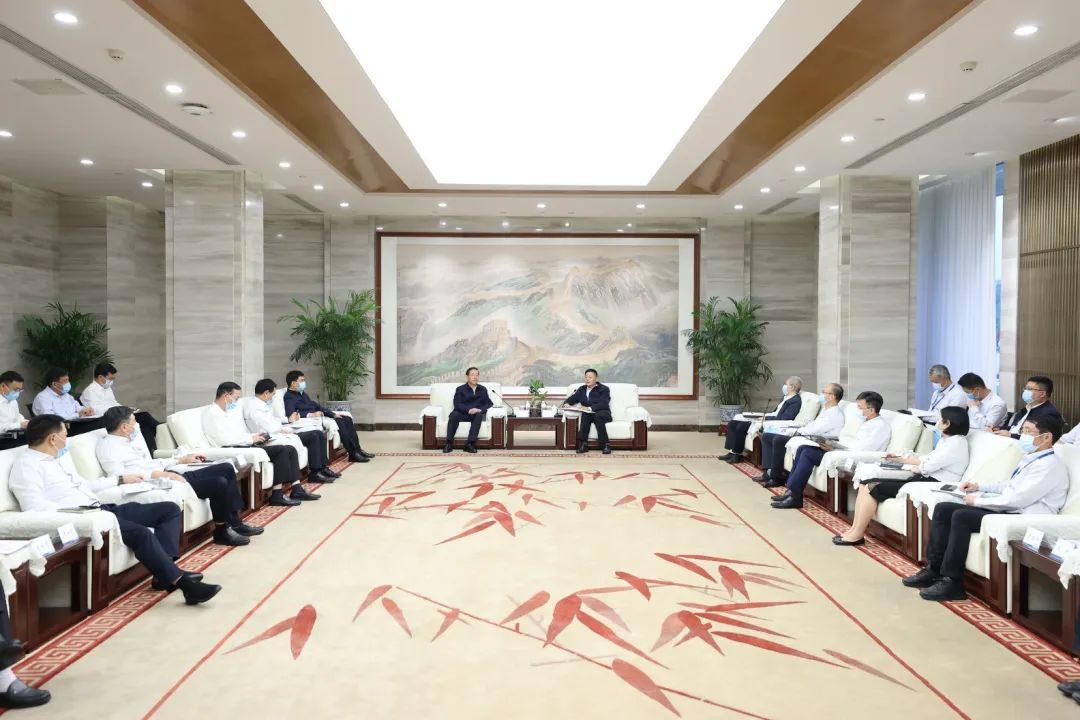 國家電網公司董事長、黨組書辛保安與東方電氣集團董事長俞培根、總經理徐鵬會談