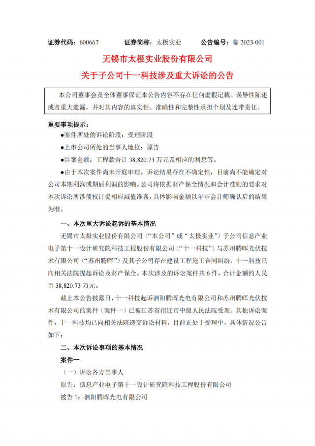 涉案金額3.88億！蘇州騰暉光伏被起訴