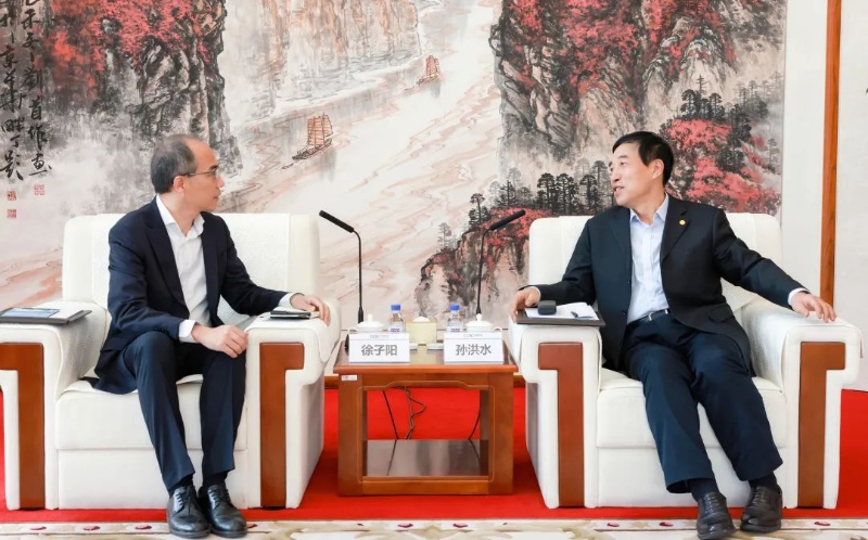 中國能建黨委副書記、總經(jīng)理孫洪水與中興通訊總裁徐子陽會談