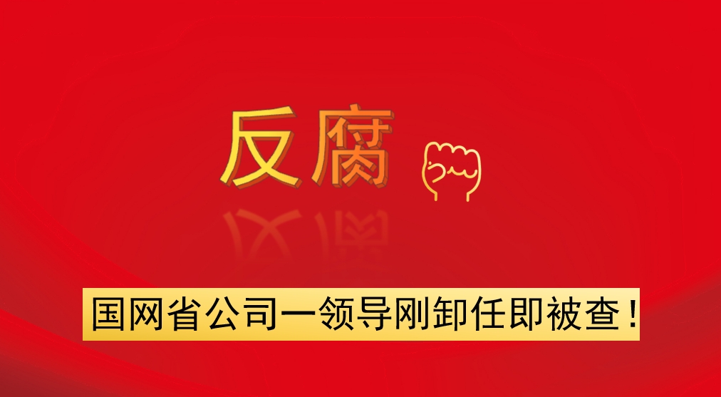 國(guó)網(wǎng)省公司一領(lǐng)導(dǎo)剛卸任即被查！