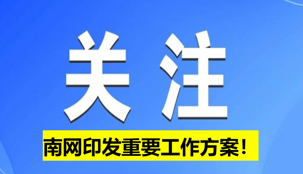 南網(wǎng)印發(fā)重要工作方案！